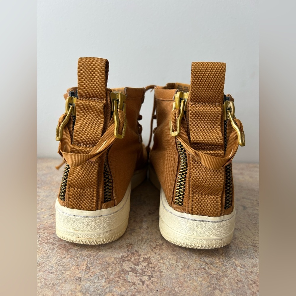 Nike Air SF AF1  Brown canvas high top sneakers size 5Y - Picture 6 of 12